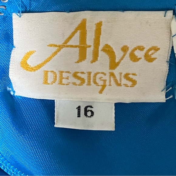 Vintage NWT Alyce Designs Blue Beaded Dress - Picture 15 of 16